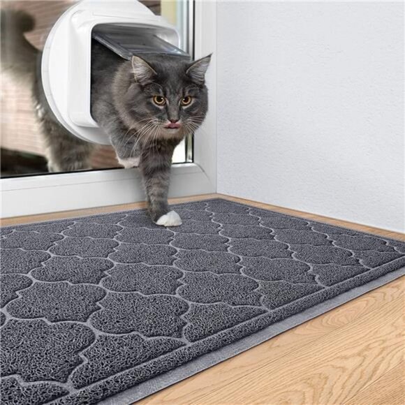 Door Mat Large 24x36 Inch Indoor Outdoor Doormat, Non-Slip, Grey - Picture 6 of 6